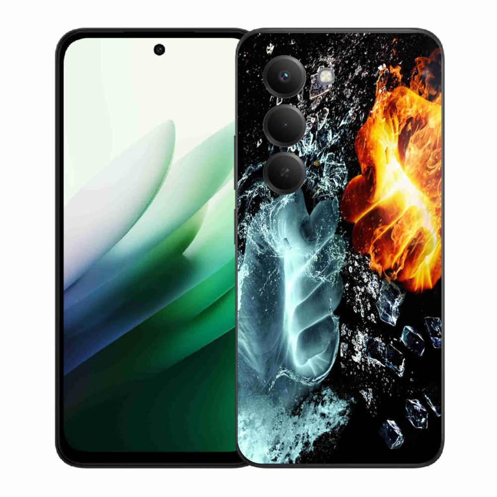 Gélový kryt mmCase na Xiaomi Redmi 15 5G (169mm) - voda a oheň
