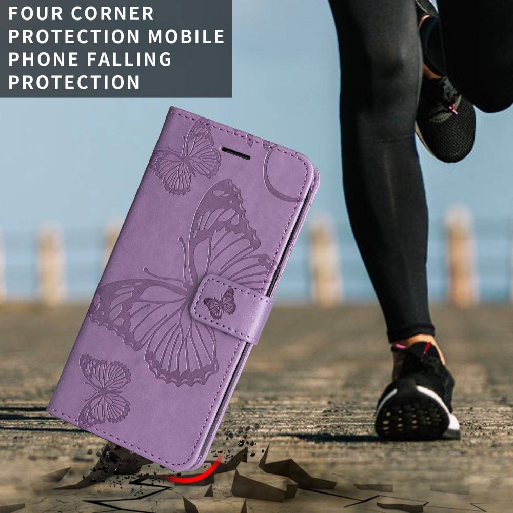 Big Butterfly knižkové puzdro na Xiaomi Redmi A5 (171.7x77.8x8.3mm) - fialové