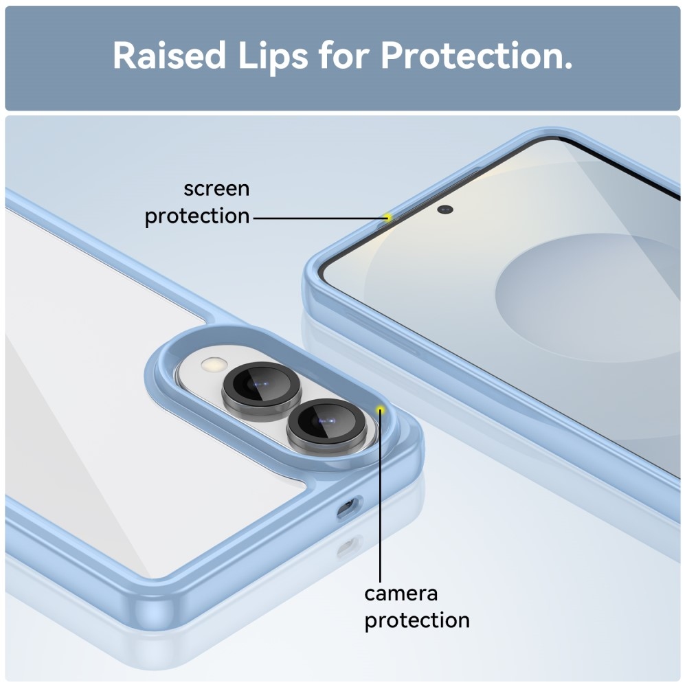 Gélový obal s pevným chrbtom na Samsung Galaxy S25 Edge - modrý