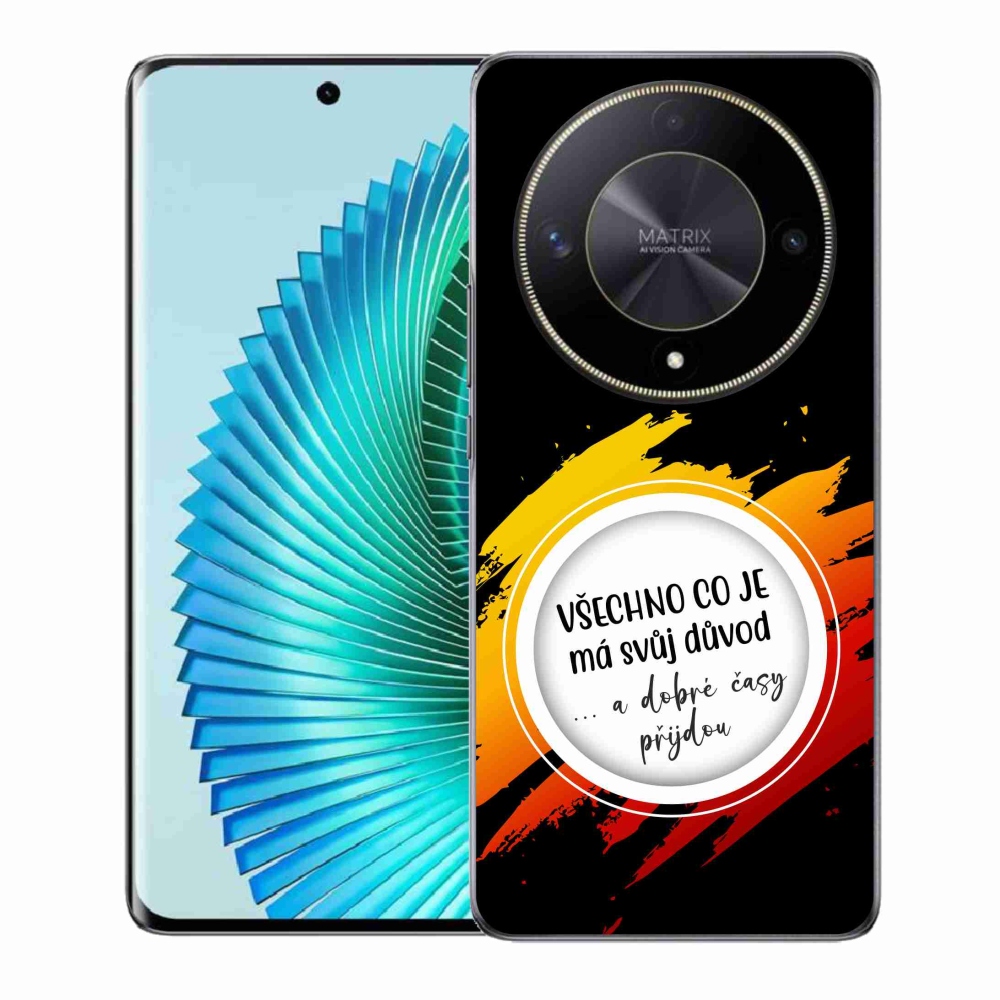 Gélový kryt mmCase na Honor Magic 6 Lite 5G - citát 3 čierne pozadie