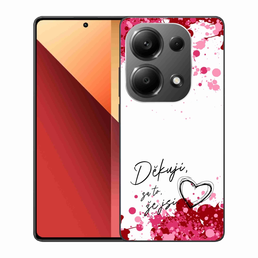 Gélový kryt mmCase na Xiaomi Redmi Note 13 Pro 4G/Poco M6 Pro - zamilovaný text 2 biele pozadie
