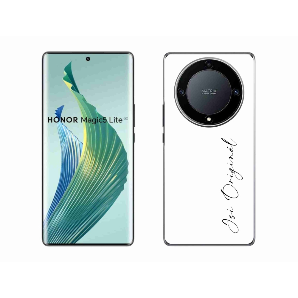 Gélový kryt mmCase na Honor Magic 5 Lite 5G - si originál biele pozadie