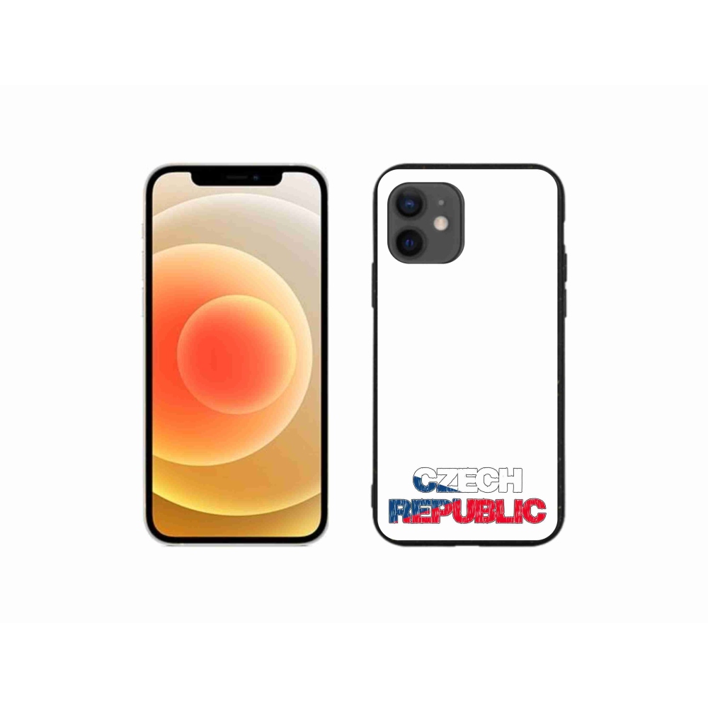 Gélový kryt mmCase na iPhone 12 mini - Czech Republic biele pozadie