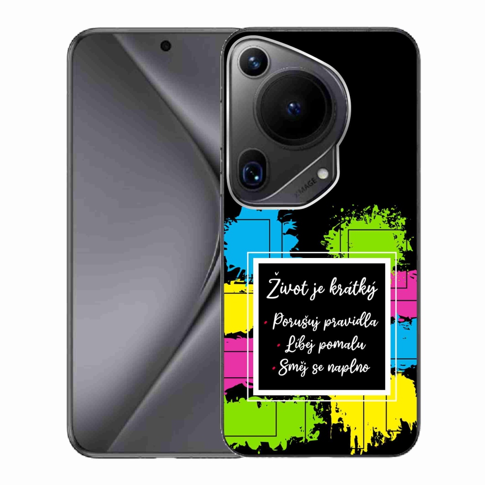 Gélový kryt mmCase na Huawei Pura 70 Ultra - citát 5 čierne pozadie