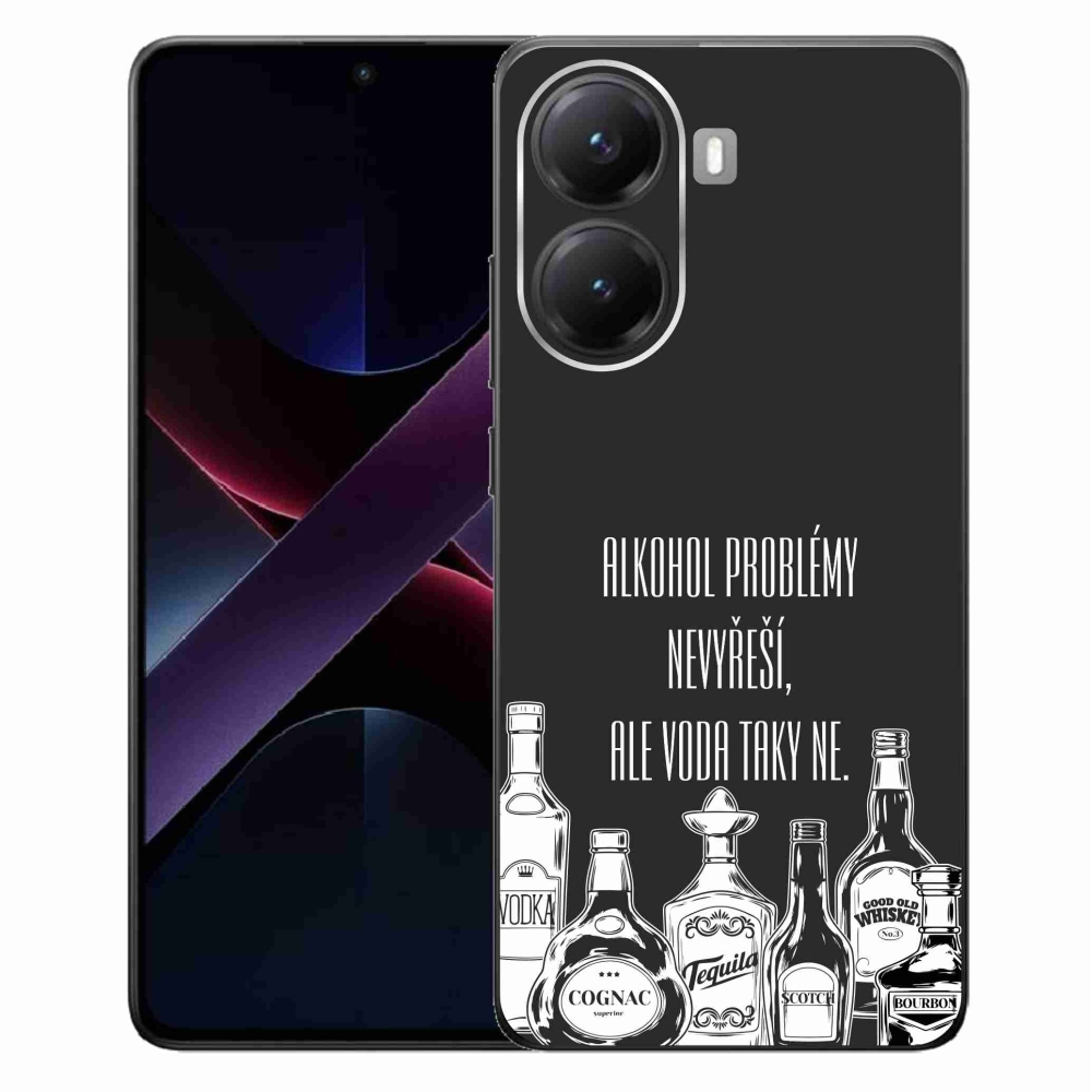 Gélový kryt mmCase na Xiaomi Poco X7 Pro 5G - vtipný text čierne pozadie