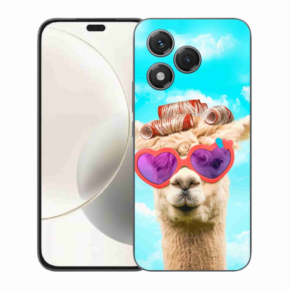 Gélový kryt mmCase na Honor 400 Lite - lama s okuliarmi