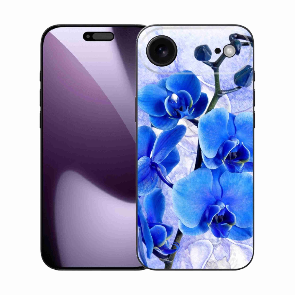 Gélový kryt mmCase na iPhone 17 Air - modré kvety