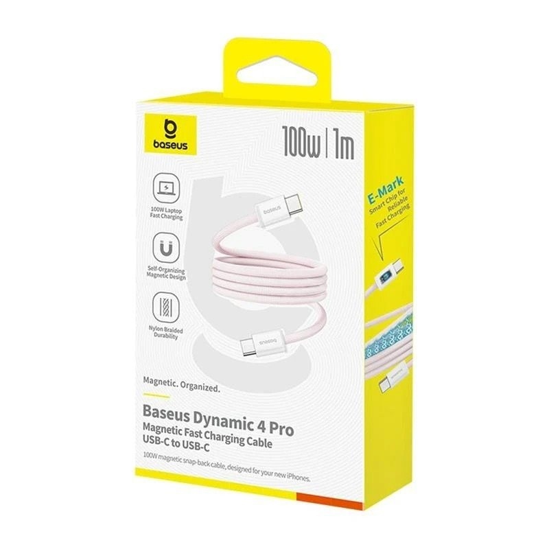 Baseus Dynamic 4 Pro Series Dátový kábel USB-C - USB-C 100W 1m Baby Pink