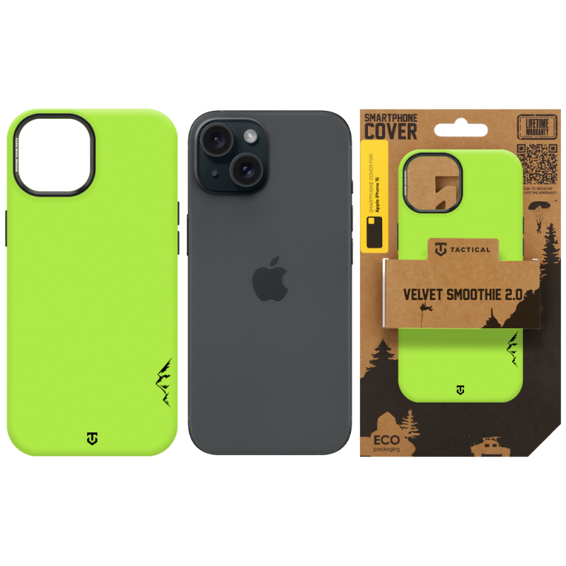 Tactical MagForce Velvet Smoothie 2.0 – puzdro pre Apple iPhone 15 v farbe Avocado