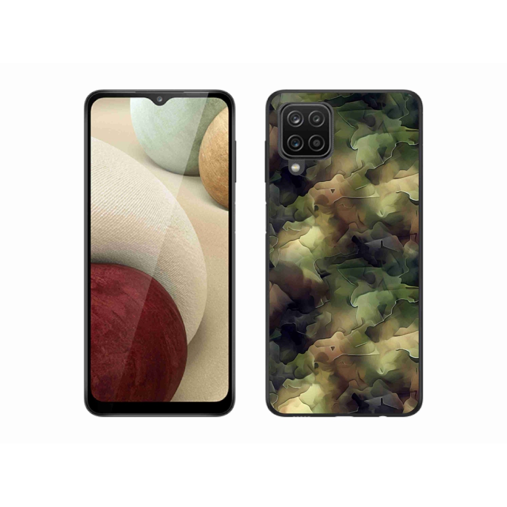 Gélový kryt mmCase na Samsung Galaxy A12 - maskáčový vzor 10