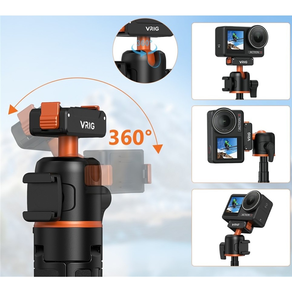 VRIG Magnetický rýchloupínací statív pre DJI Osmo Action 5 Pro, 4 a 3