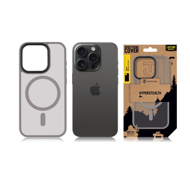 Tactical MagForce Hyperstealth Kryt pre iPhone 15 Pro Light Grey