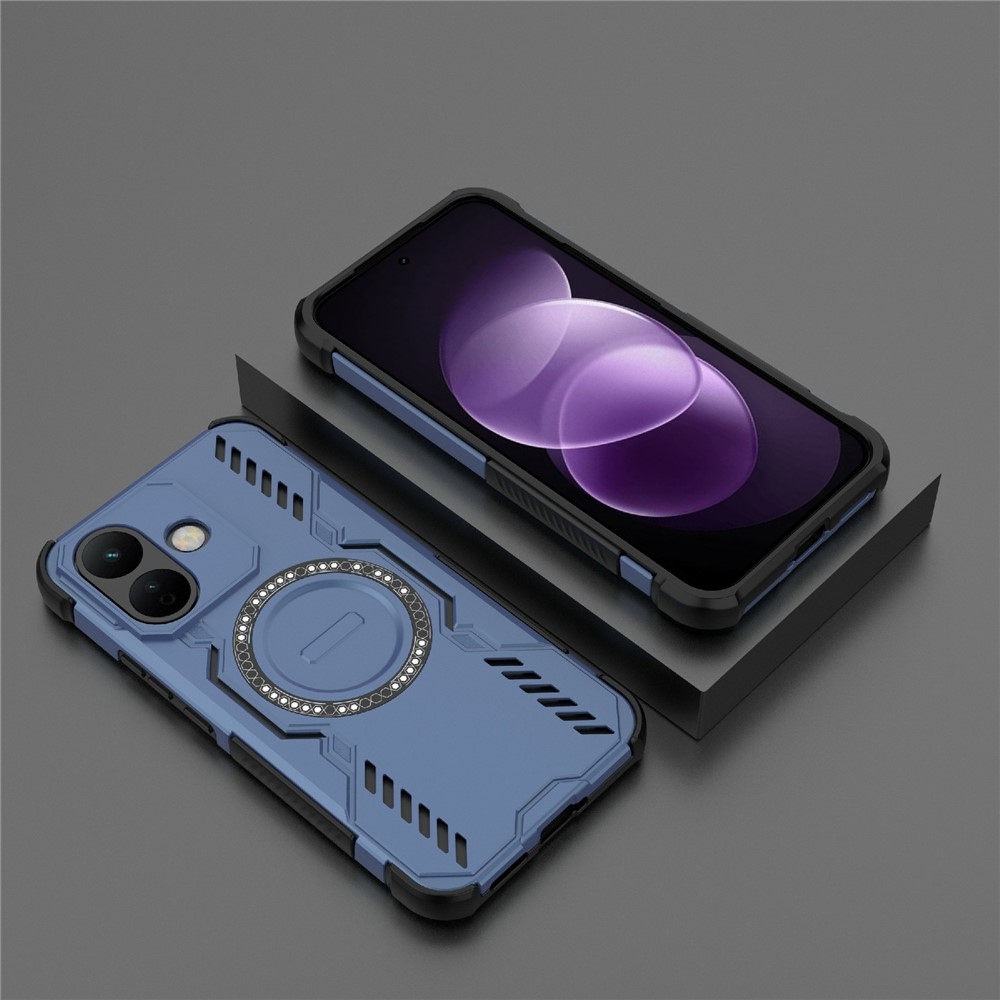 Hollow odolný kryt s MagSafe na mobil Xiaomi Redmi Note 17 Pro 5G - modrý