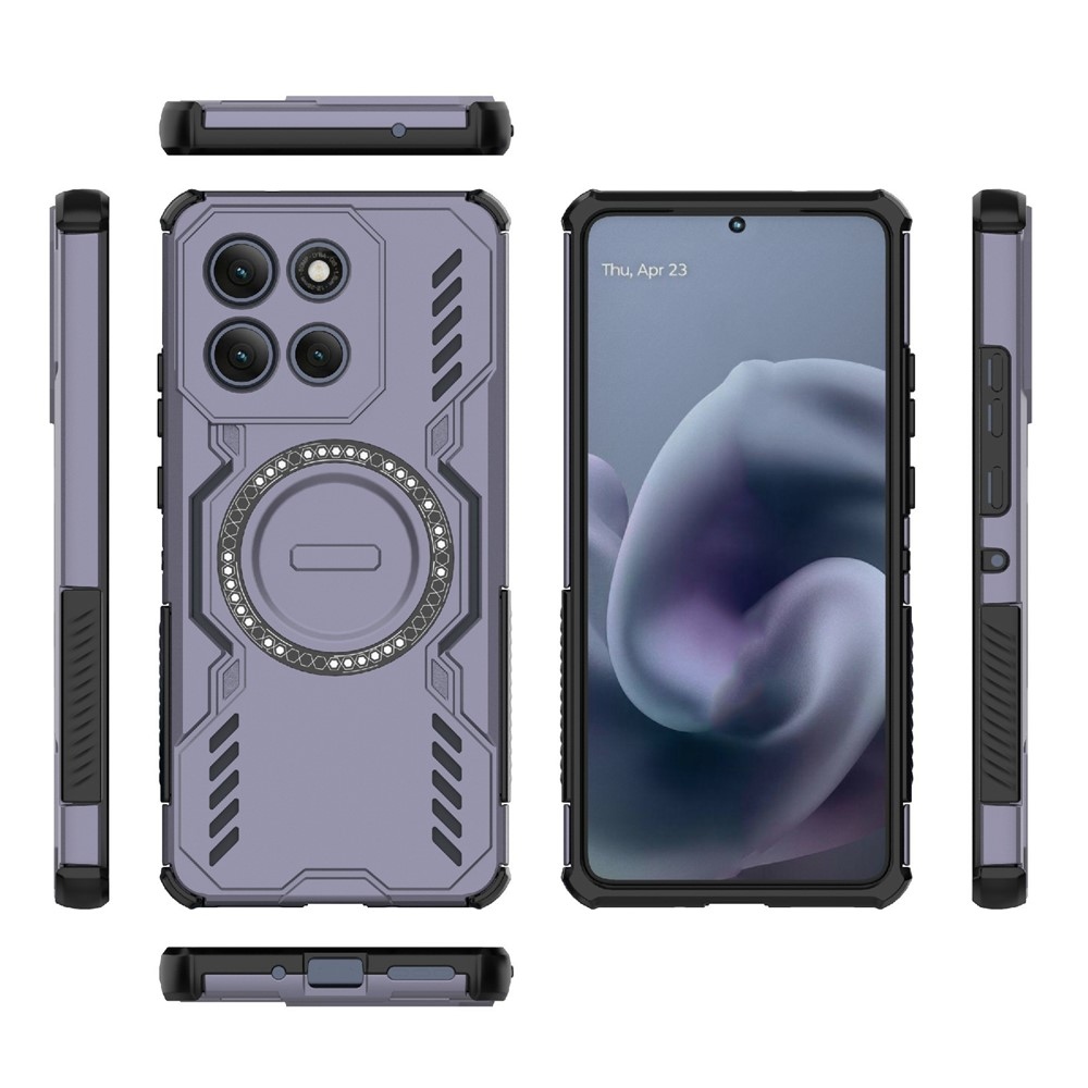 Hollow odolný kryt s MagSafe na Motorola Moto G86 Power - fialový