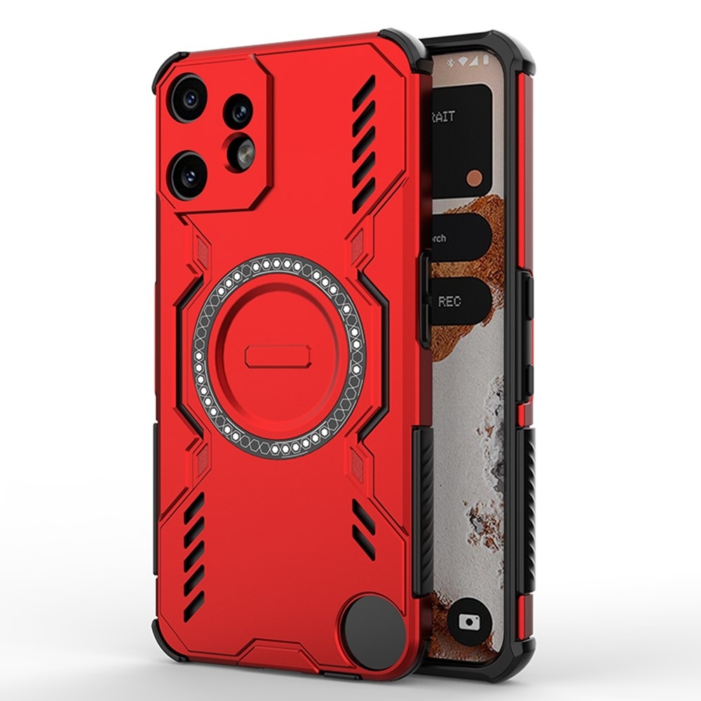 Hollow odolný kryt s MagSafe na Nothing CMF Phone 2 Pro - červený