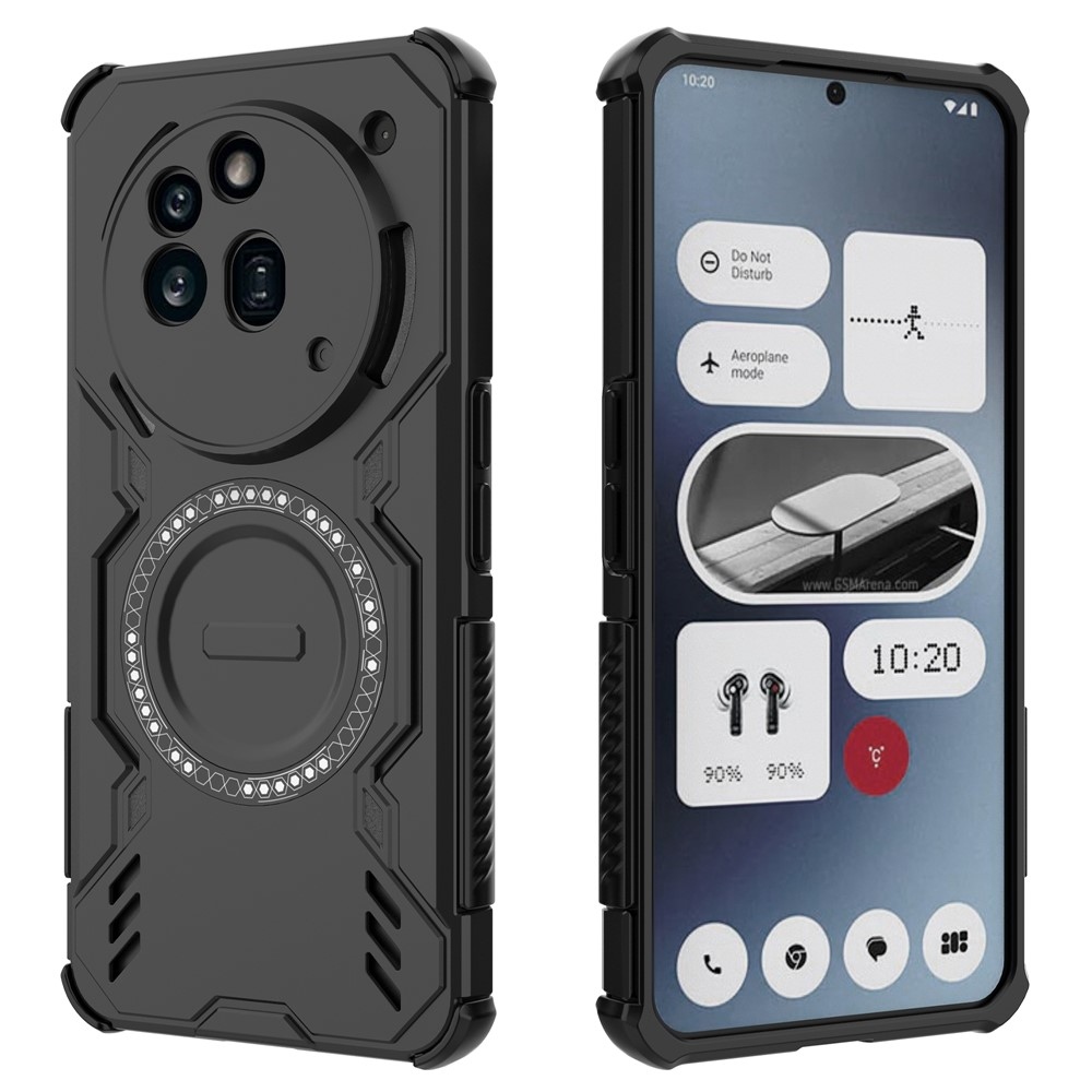 Hollow odolný kryt s MagSafe na Nothing Phone (3a) Pro - čierny