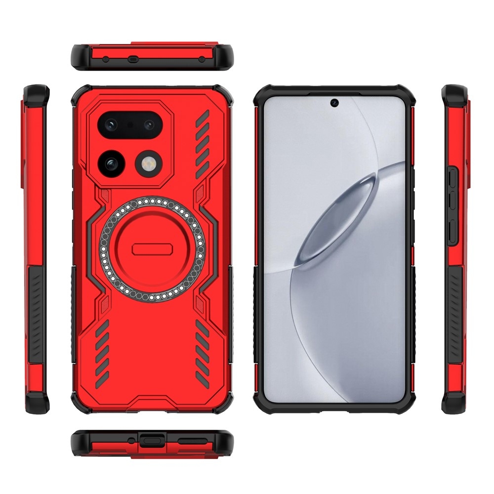 Hollow odolný kryt s MagSafe na Realme 16 Pro + 5G - červený