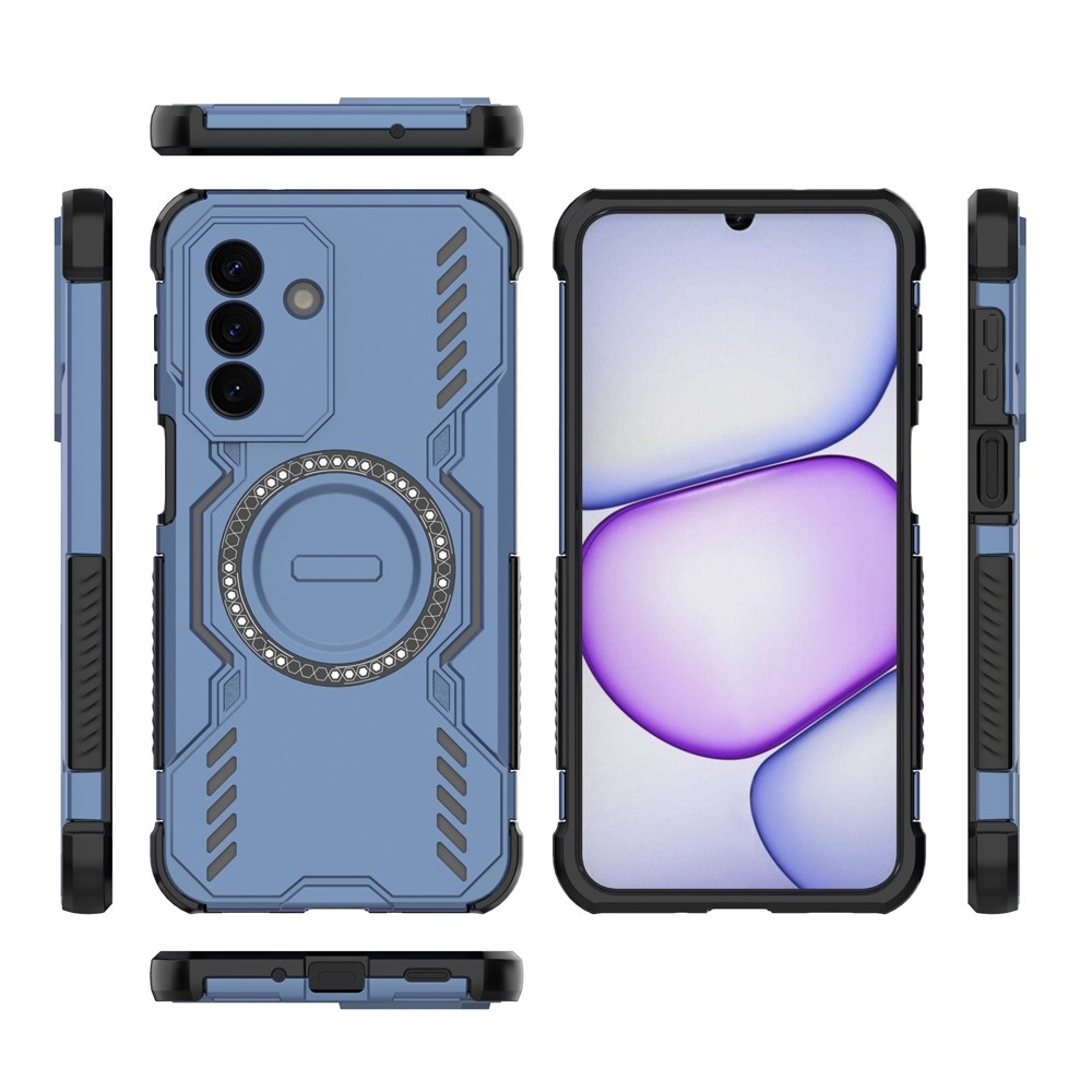 Hollow odolný kryt s MagSafe na Samsung Galaxy A27 - modrý