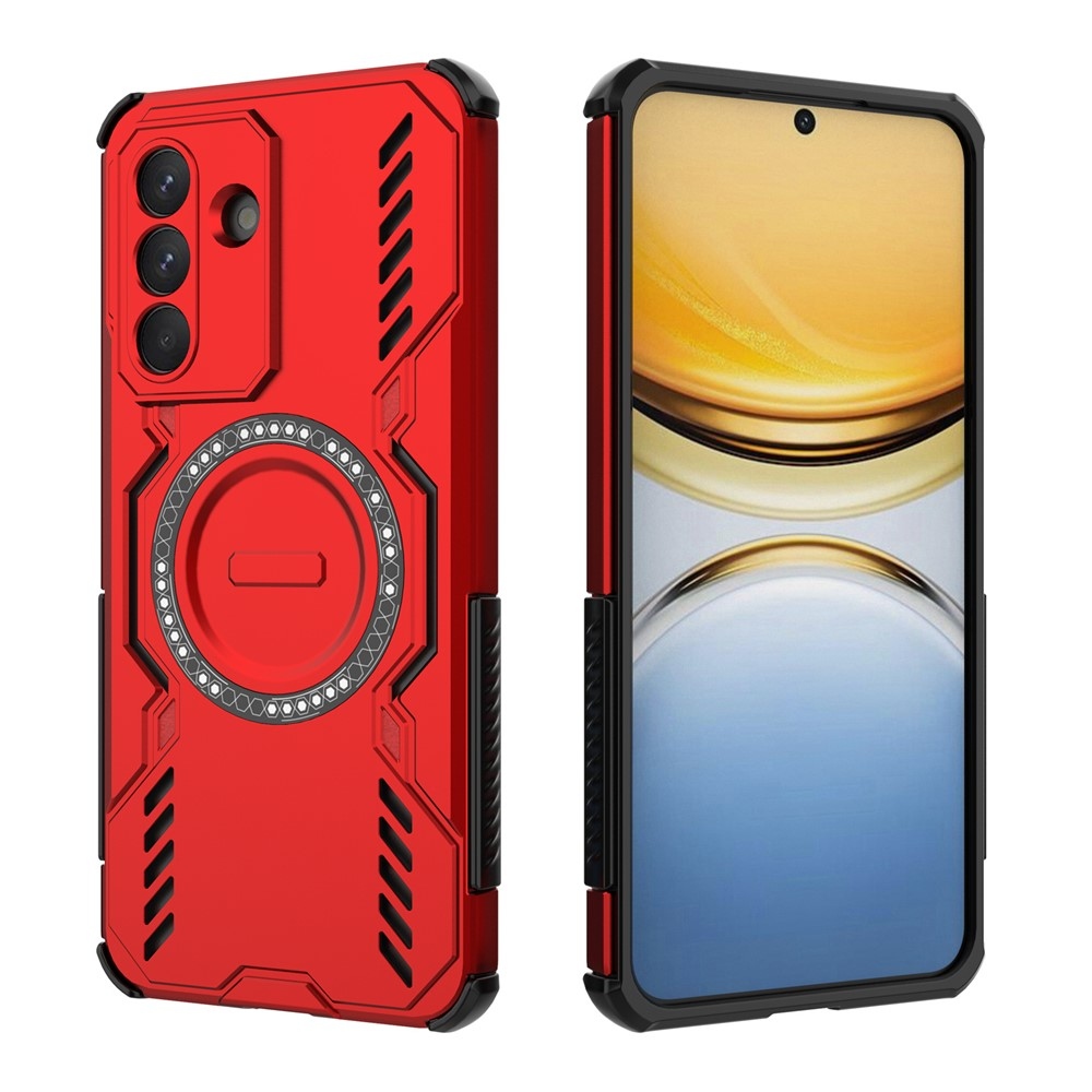 Hollow odolný kryt s MagSafe na Samsung Galaxy A57 5G - červený