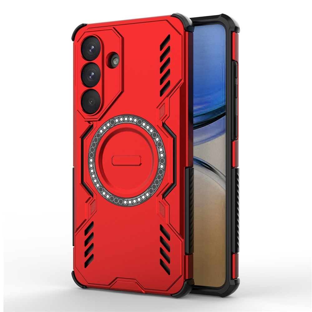 Hollow odolný kryt s MagSafe na Samsung Galaxy S26+ - červený