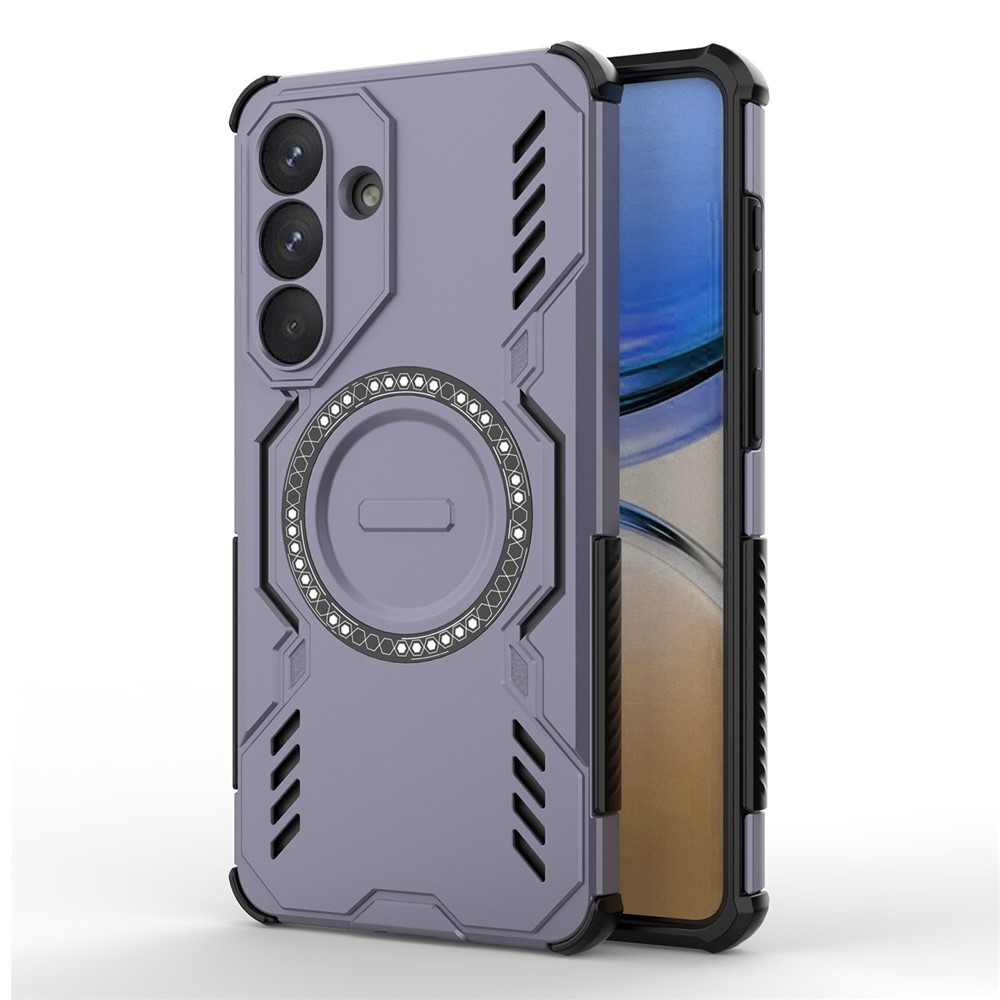 Hollow odolný kryt s MagSafe na Samsung Galaxy S26+ - fialový