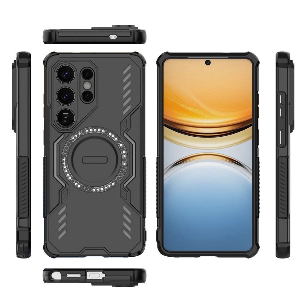 Hollow odolný kryt s MagSafe na Samsung Galaxy S26 Ultra - čierny