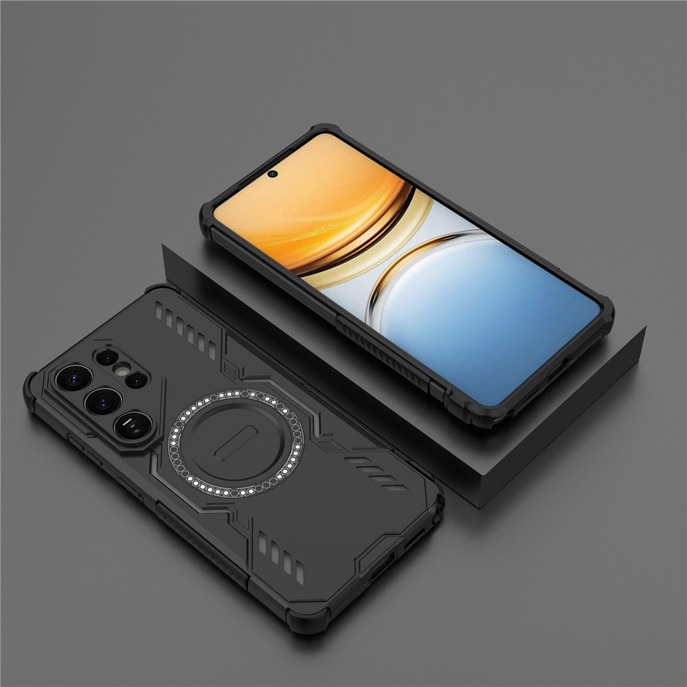 Hollow odolný kryt s MagSafe na Samsung Galaxy S26 Ultra - čierny