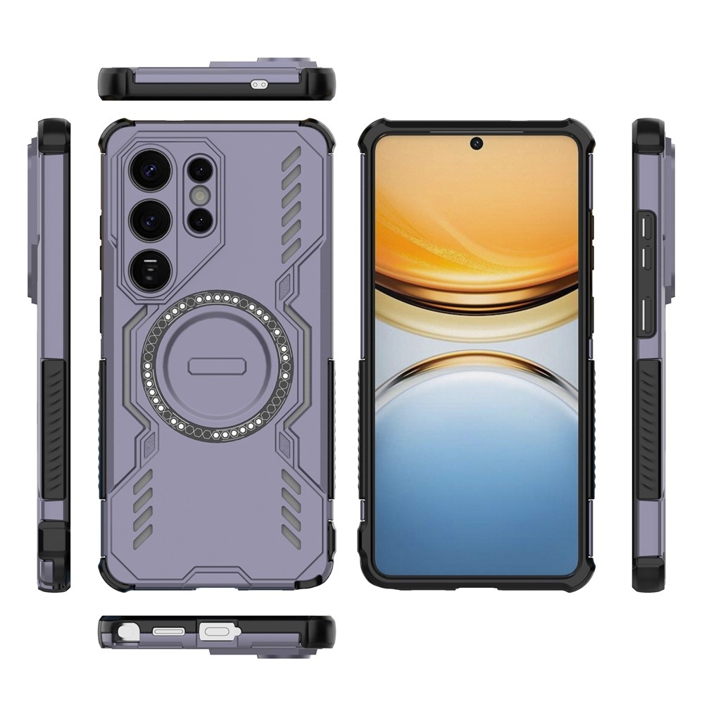 Hollow odolný kryt s MagSafe na Samsung Galaxy S26 Ultra - fialový