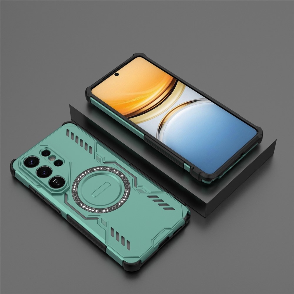 Hollow odolný kryt s MagSafe na Samsung Galaxy S26 Ultra - zelený