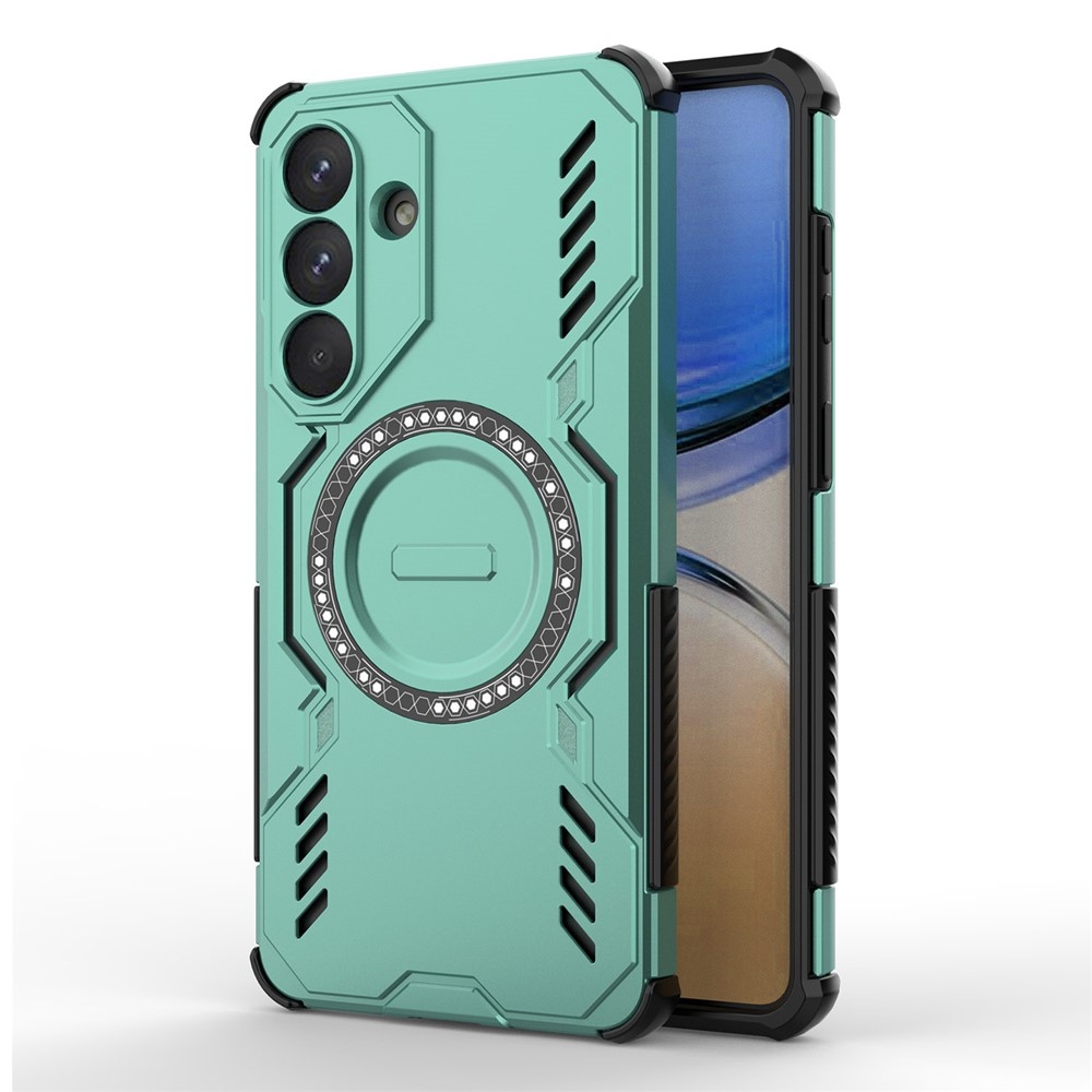 Hollow odolný kryt s MagSafe na Samsung Galaxy S26+ - zelený