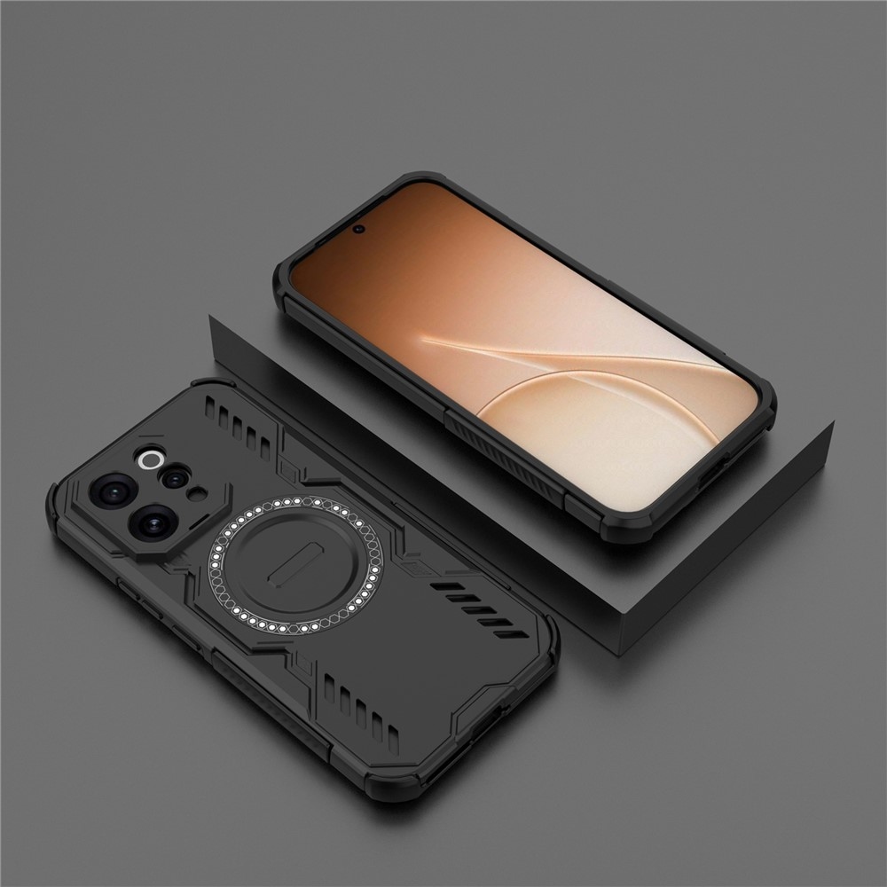 Hollow odolný kryt s MagSafe na Vivo V70 5G - čierny