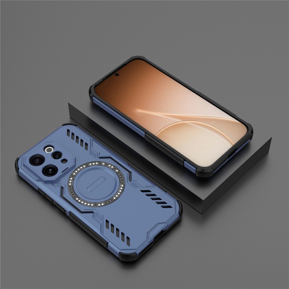 Hollow odolný kryt s MagSafe na Vivo V70 5G - modrý