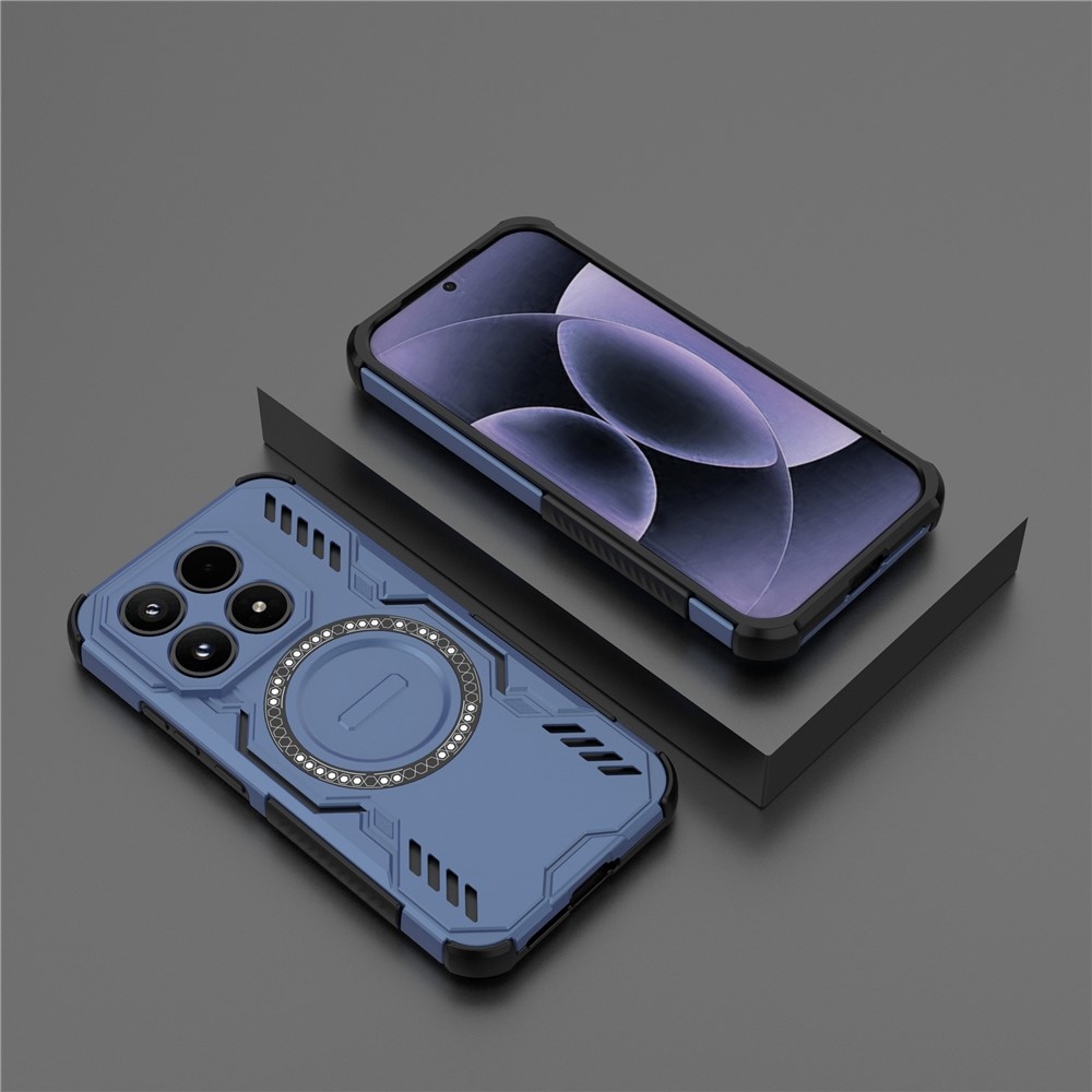 Hollow odolný kryt s MagSafe na Xiaomi 17 - modrý