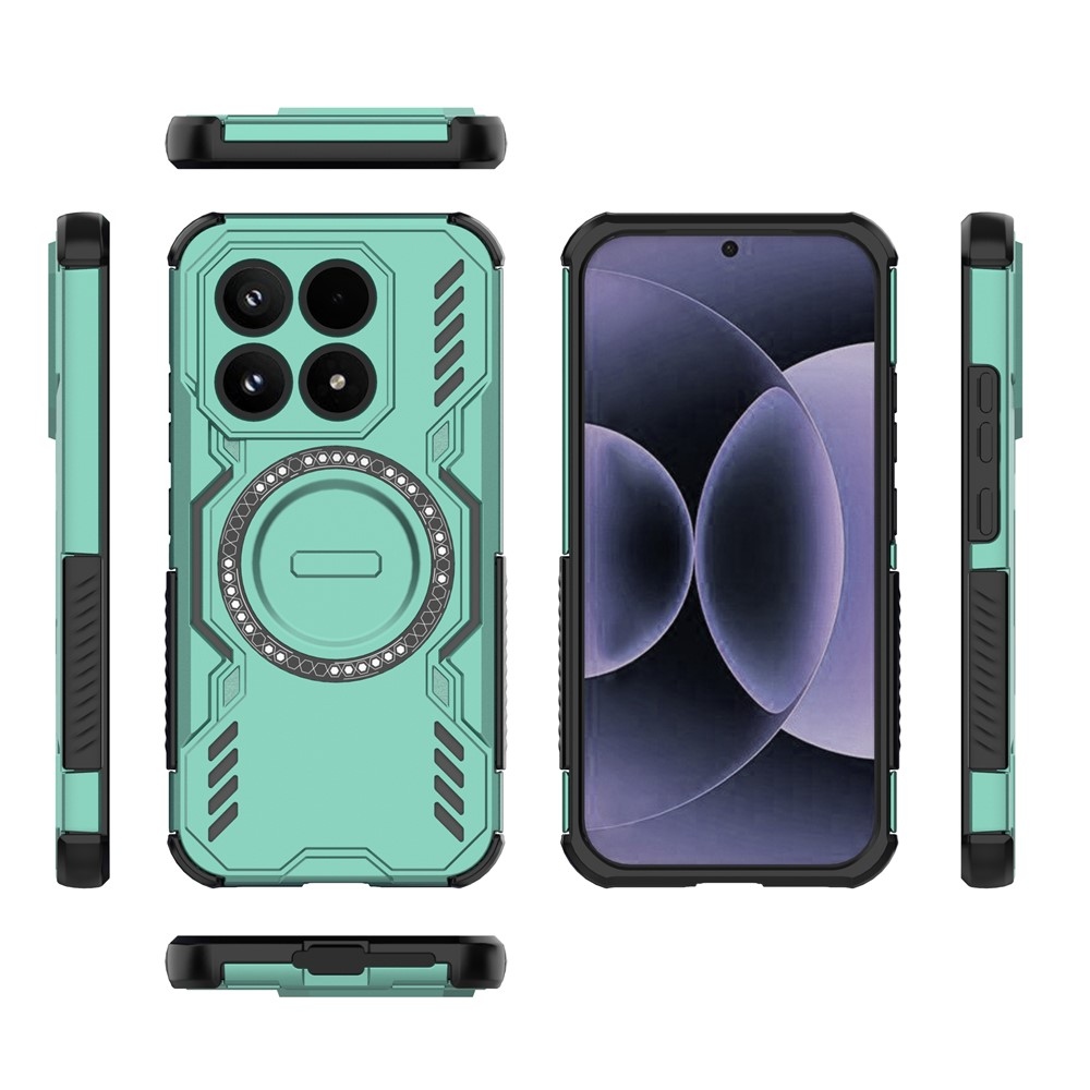 Hollow odolný kryt s MagSafe na Xiaomi 17 - zelený