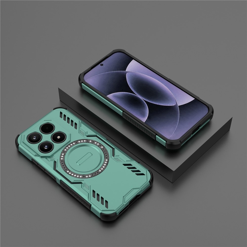 Hollow odolný kryt s MagSafe na Xiaomi 17 - zelený