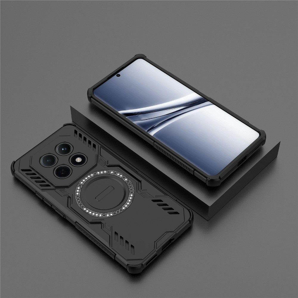 Hollow odolný kryt s MagSafe na Xiaomi Poco M8 5G/Redmi Note 15 5G - čierny