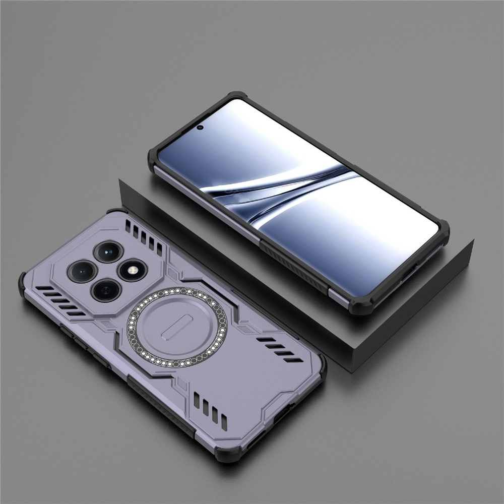 Hollow odolný kryt s MagSafe na Xiaomi Poco M8 5G/Redmi Note 15 5G - fialový