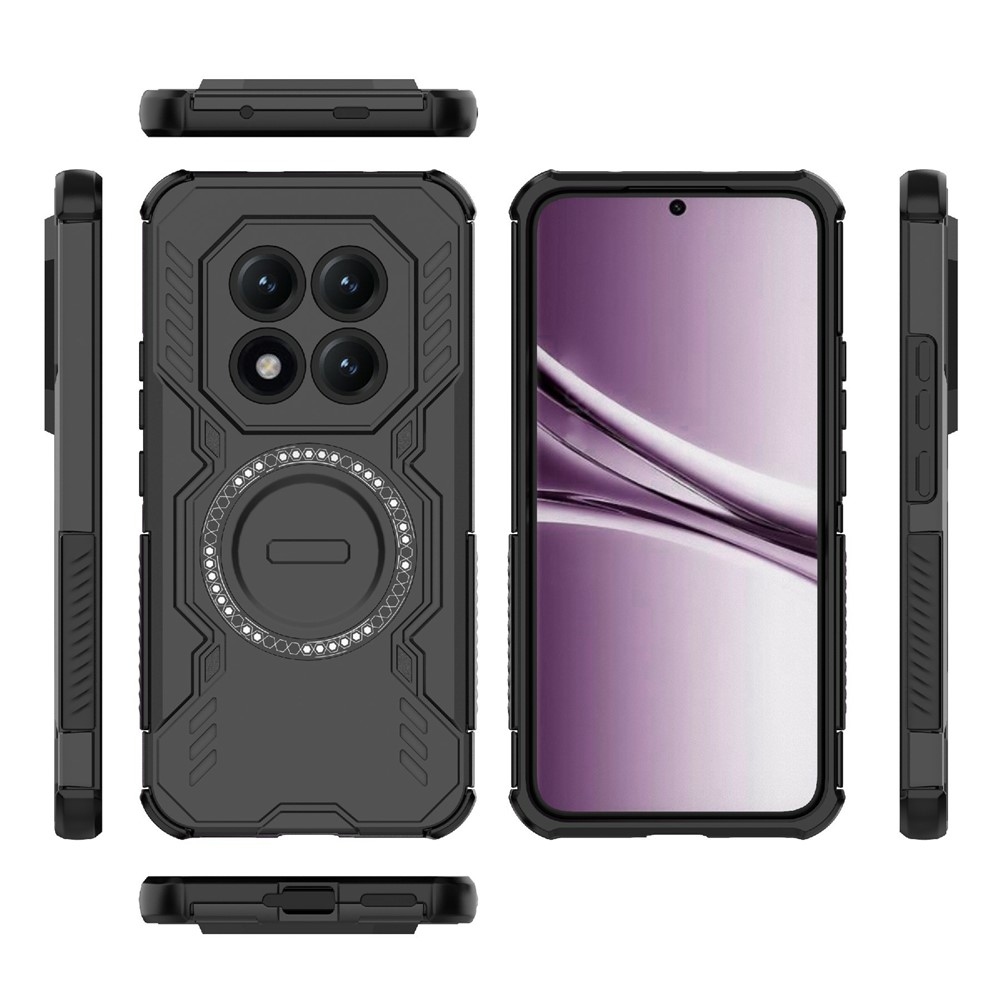 Hollow odolný kryt s MagSafe na Xiaomi Redmi Note 15 Pro+ 5G - čierny