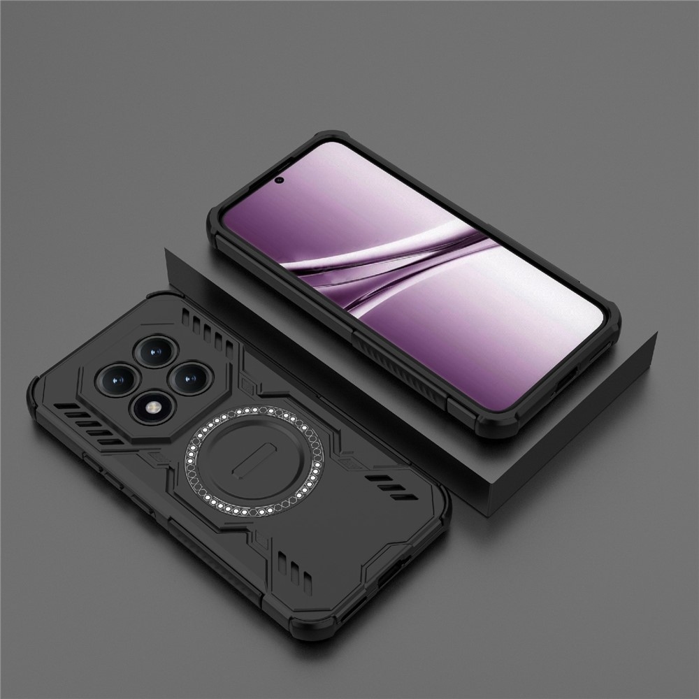 Hollow odolný kryt s MagSafe na Xiaomi Redmi Note 15 Pro+ 5G - čierny