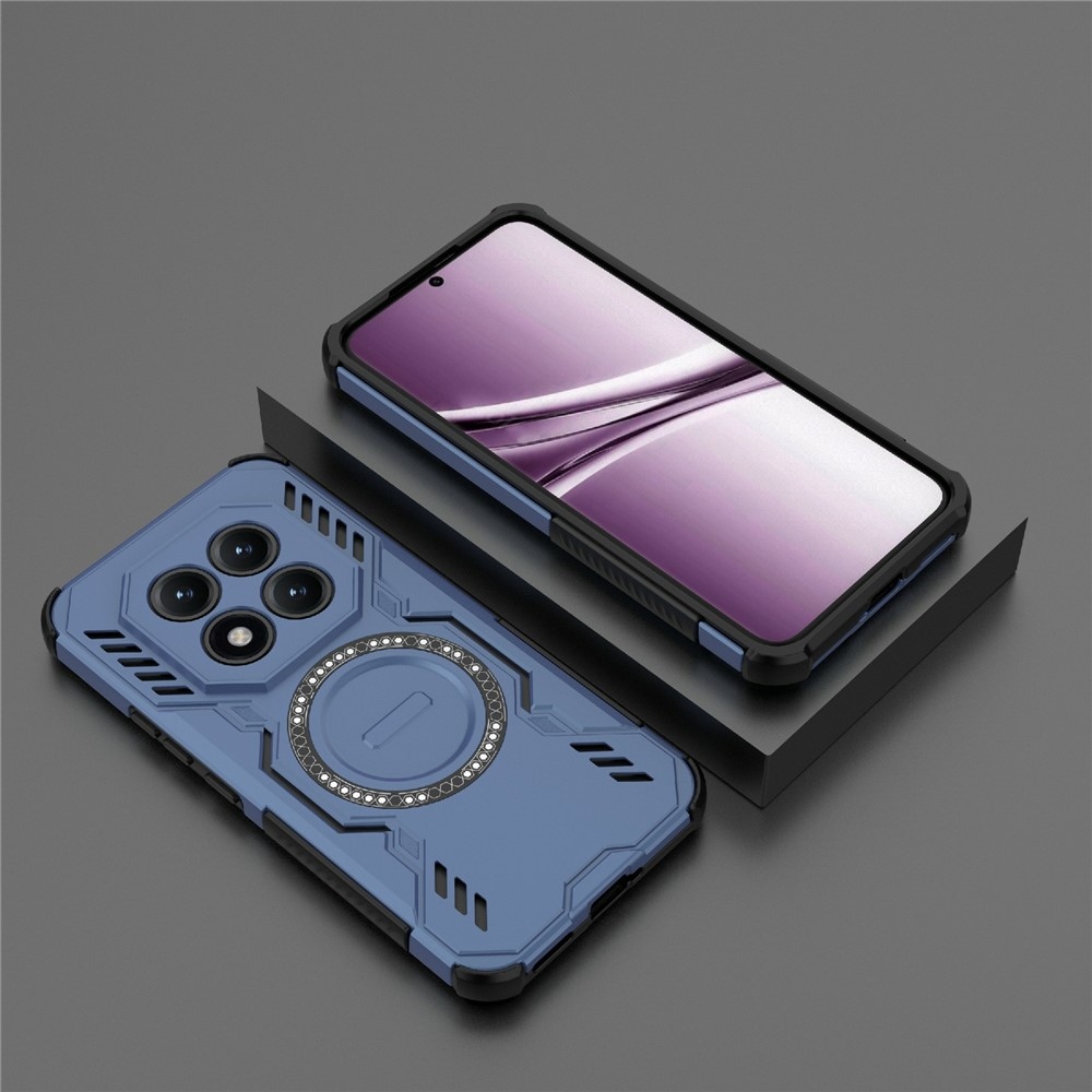 Hollow odolný kryt s MagSafe na Xiaomi Redmi Note 15 Pro+ 5G - modrý