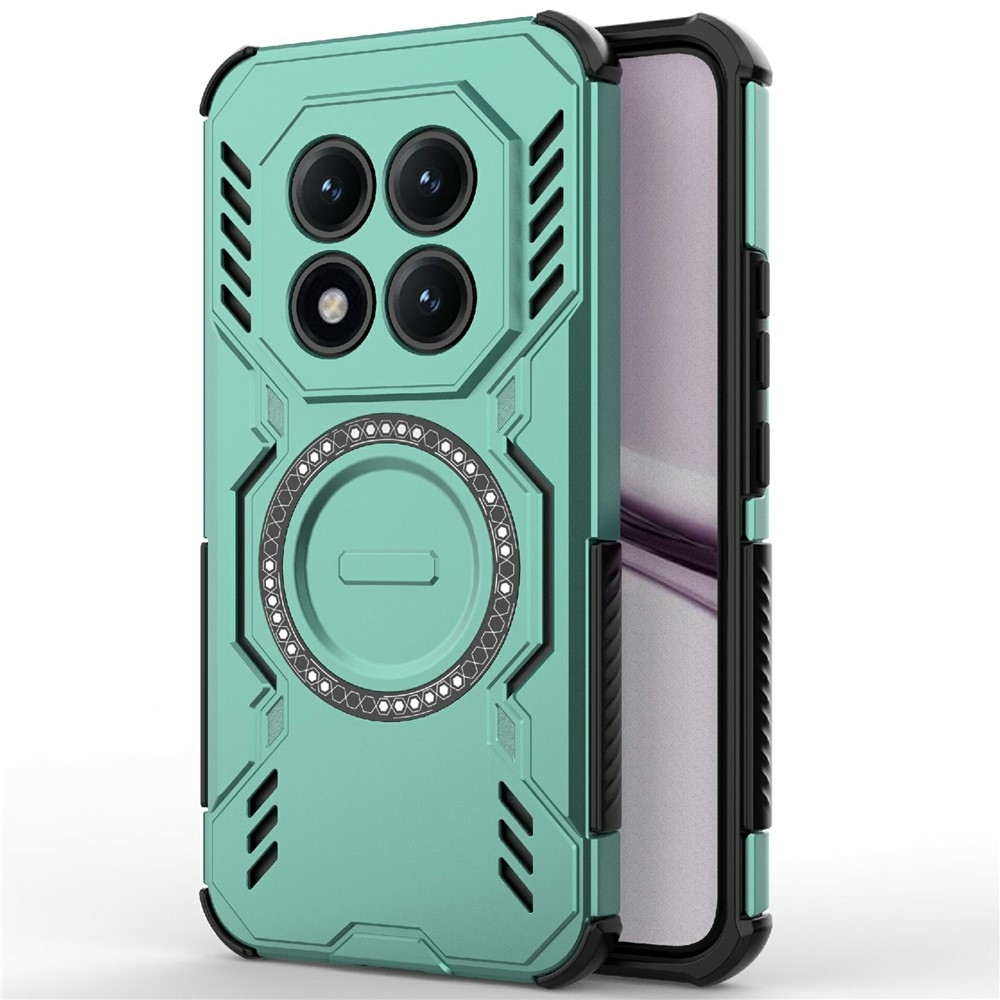 Hollow odolný kryt s MagSafe na Xiaomi Redmi Note 15 Pro+ 5G - zelený