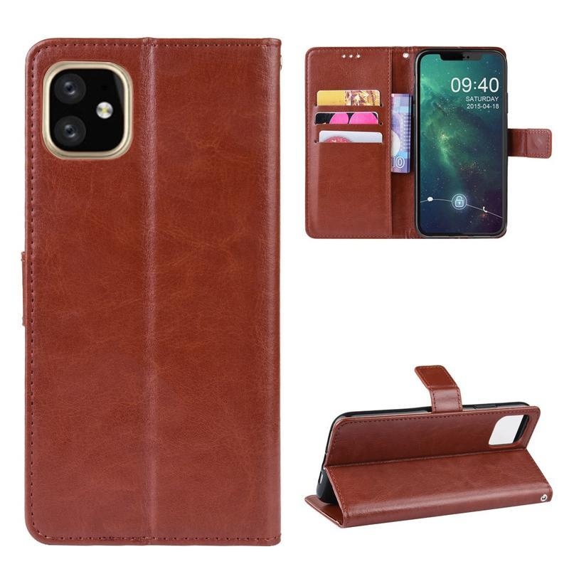 Horse PU kožené peněženkové puzdro na mobil iPhone 12 Pro Max 6,7 