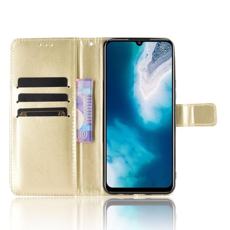 Horse PU kožené peňaženkové púzdro na mobil Vivo Y70 - zlaté