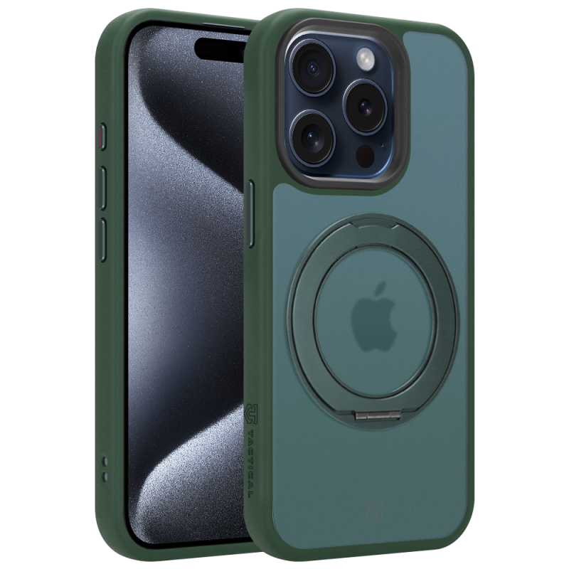 Tactical MagForce Hyperstand – puzdro pre Apple iPhone 15 Pro v farbe Forest Green