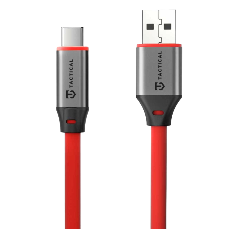 Taktický kábel Fat Man 2.0 USB-A/USB-C 1 m červený