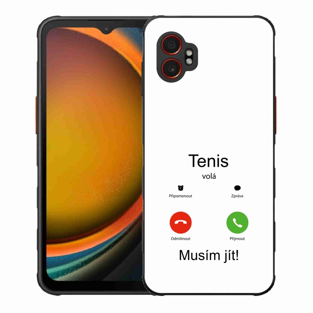 Gélový kryt mmCase na Samsung Galaxy Xcover 7 Pro - tenis volá biele pozadie