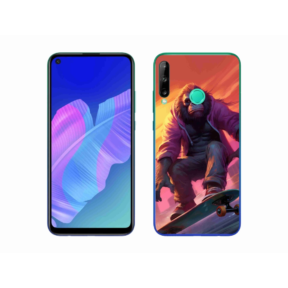 Gelový kryt mmCase na Huawei P40 Lite E - gorila na skateboardu