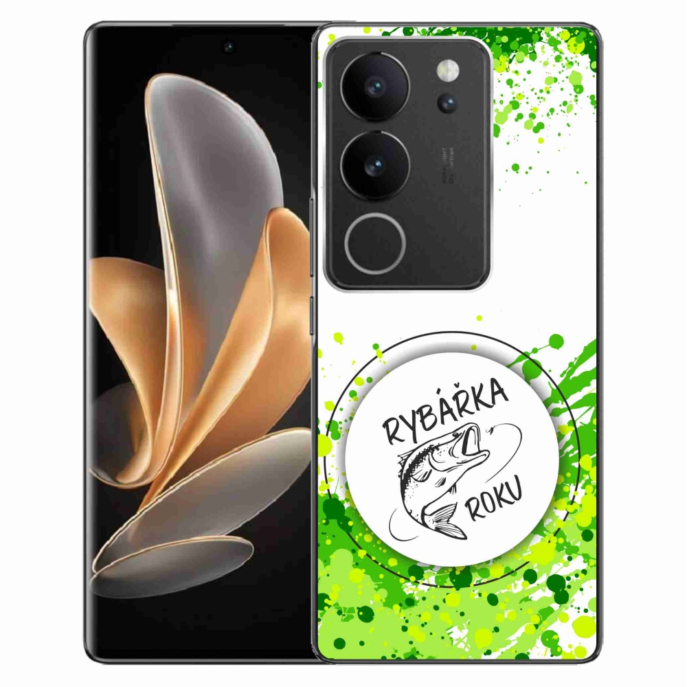 Gélový kryt mmCase na Vivo V29 5G - rybárka roka biele pozadie