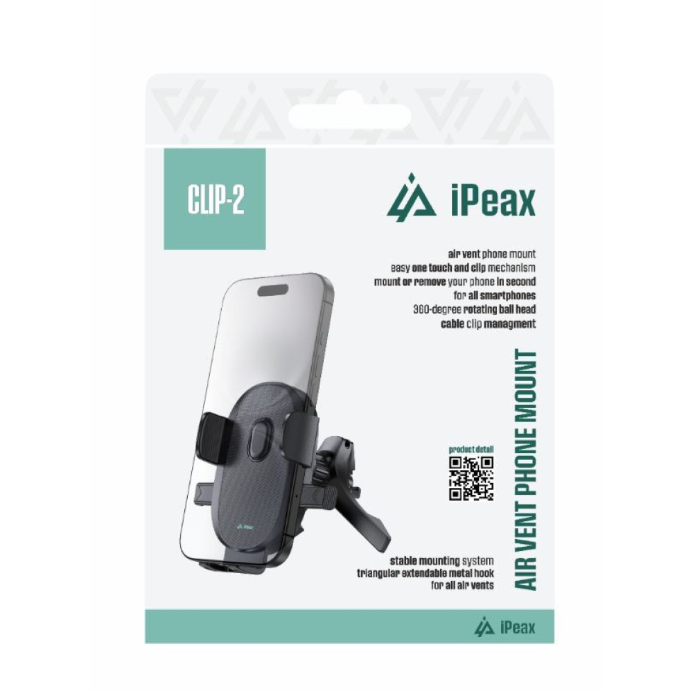 iPEAX Držiak do auta CLIP-2 - čierny