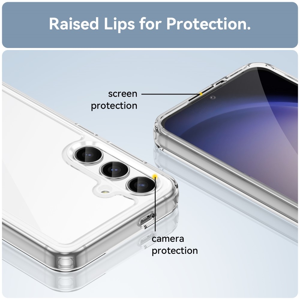 Gélový obal s pevným chrbtom na Samsung Galaxy S24+ - priehľadný
